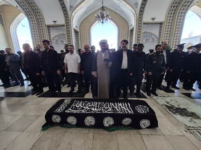 تشییع پیکر مادر شهیدان «مجید و حمیدرضا مختارزاده تبریزی»